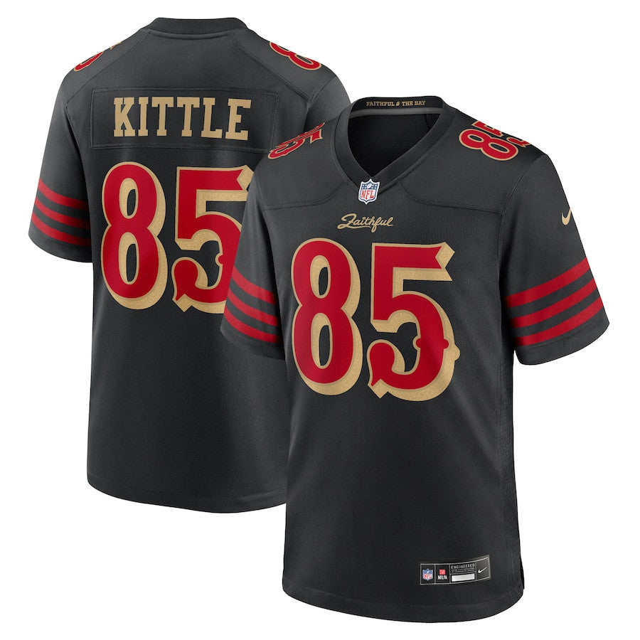 George Kittle 85 San Francisco 49ers 2025 Rivalries Collection Game Men Jersey - Black