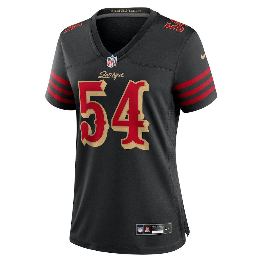 Fred Warner 54 San Francisco 49ers Women's 2025 Rivalries Collection Game Jersey - Black