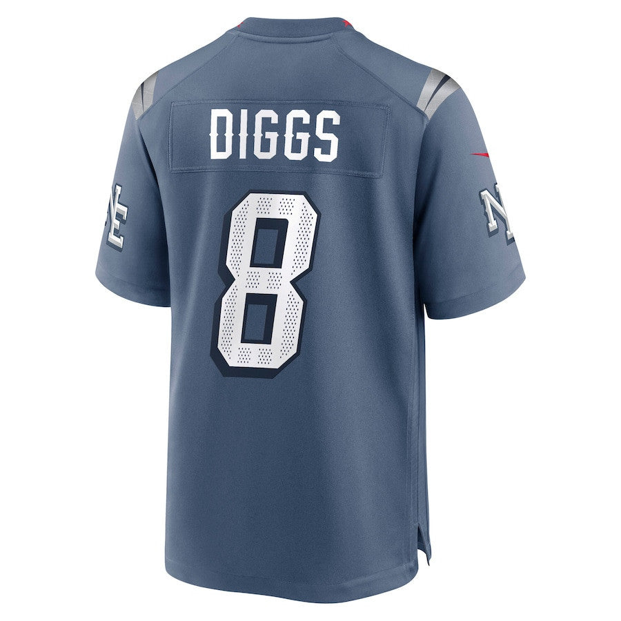 Stefon Diggs 8 New England Patriots 2025 Rivalries Collection Game Men Jersey - Storm Blue