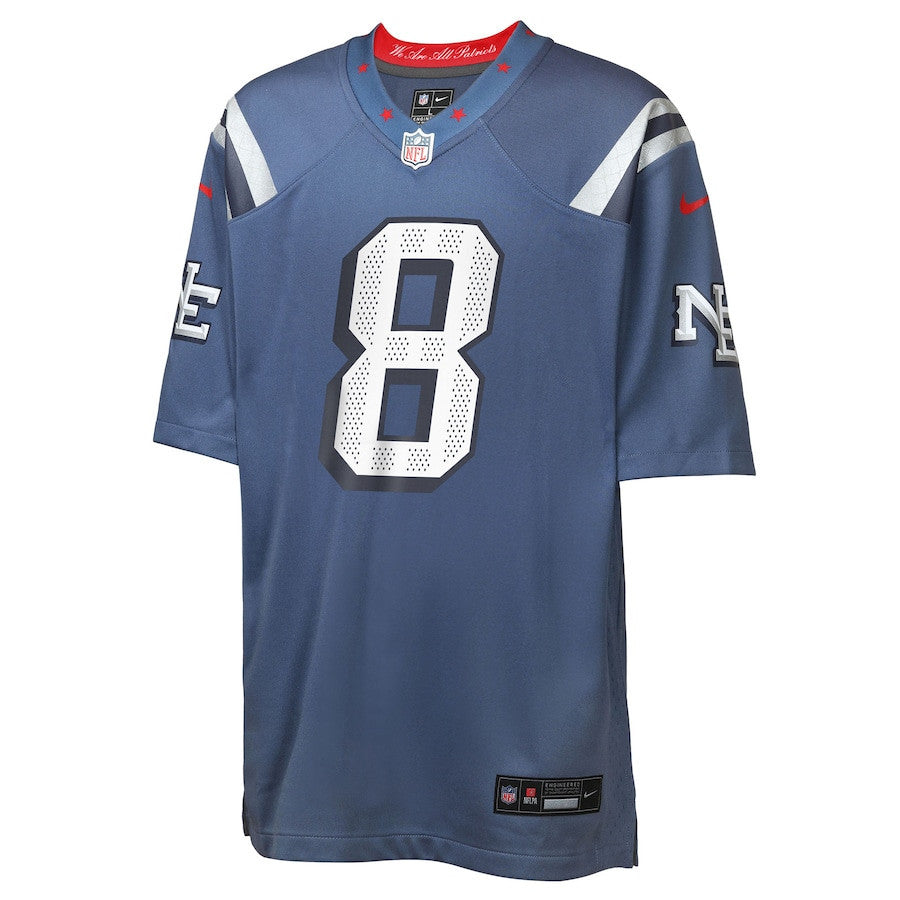 Stefon Diggs 8 New England Patriots YOUTH 2025 Rivalries Collection Game Jersey - Storm Blue