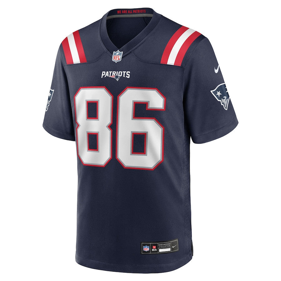 Efton Chism III 86 New England Patriots Team Game Men Jersey - Navy