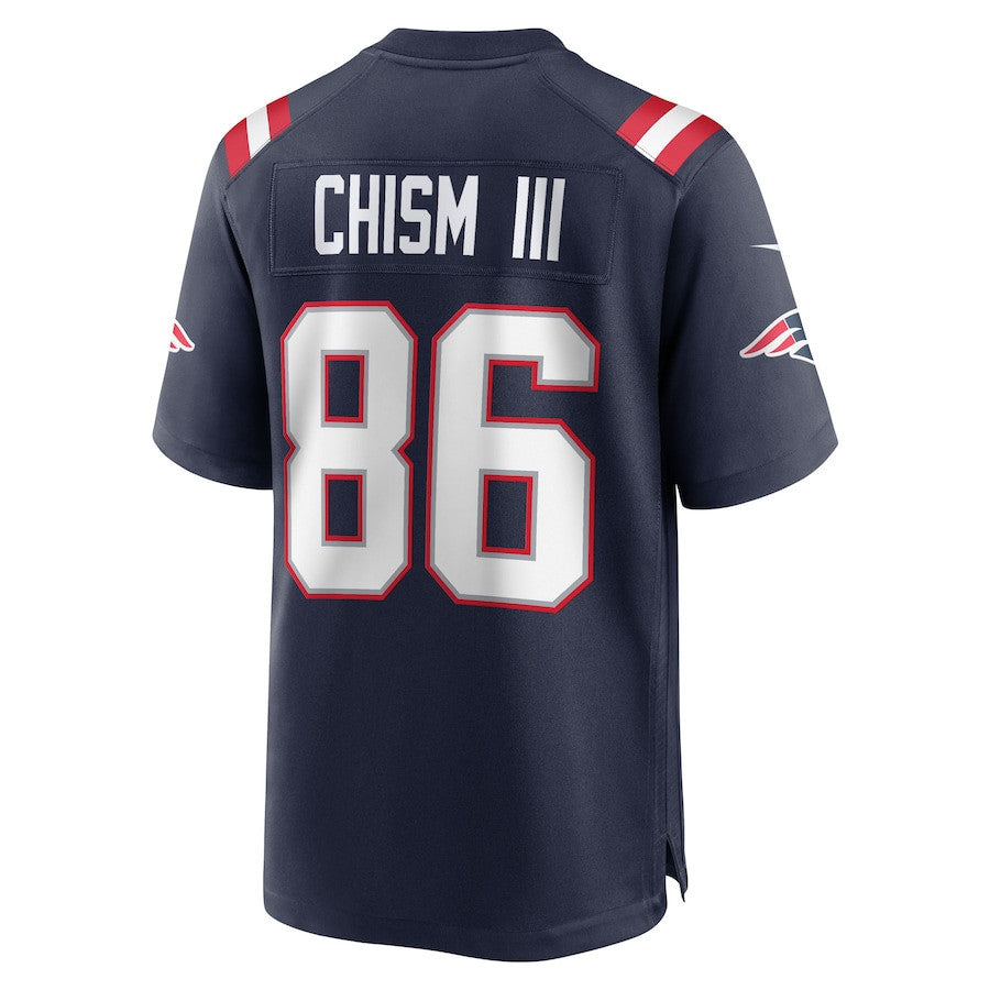 Efton Chism III 86 New England Patriots Team Game Men Jersey - Navy
