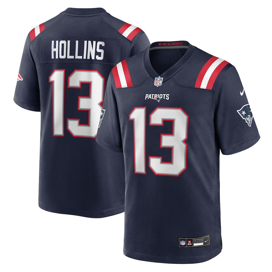 Mack Hollins 13 New England Patriots Team Game Men Jersey - Navy