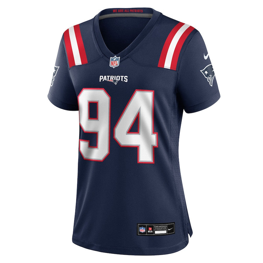 Cory Durden 94 New England Patriots Women's Team Game Jersey - Navy