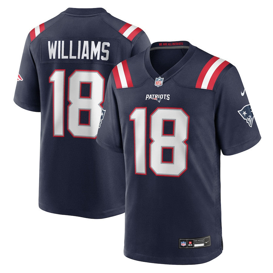 Kyle Williams 18 New England Patriots Team Game Men Jersey - Navy