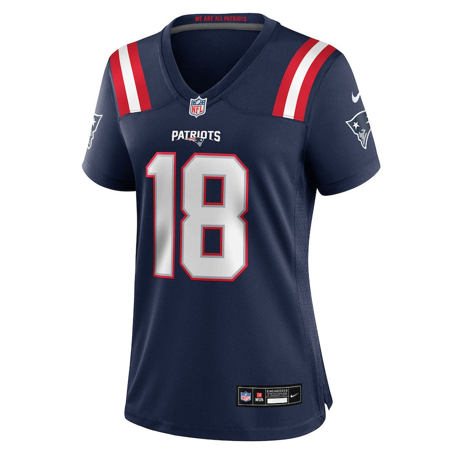 Kyle Williams 18 New England Patriots Women's Team Game Jersey - Navy