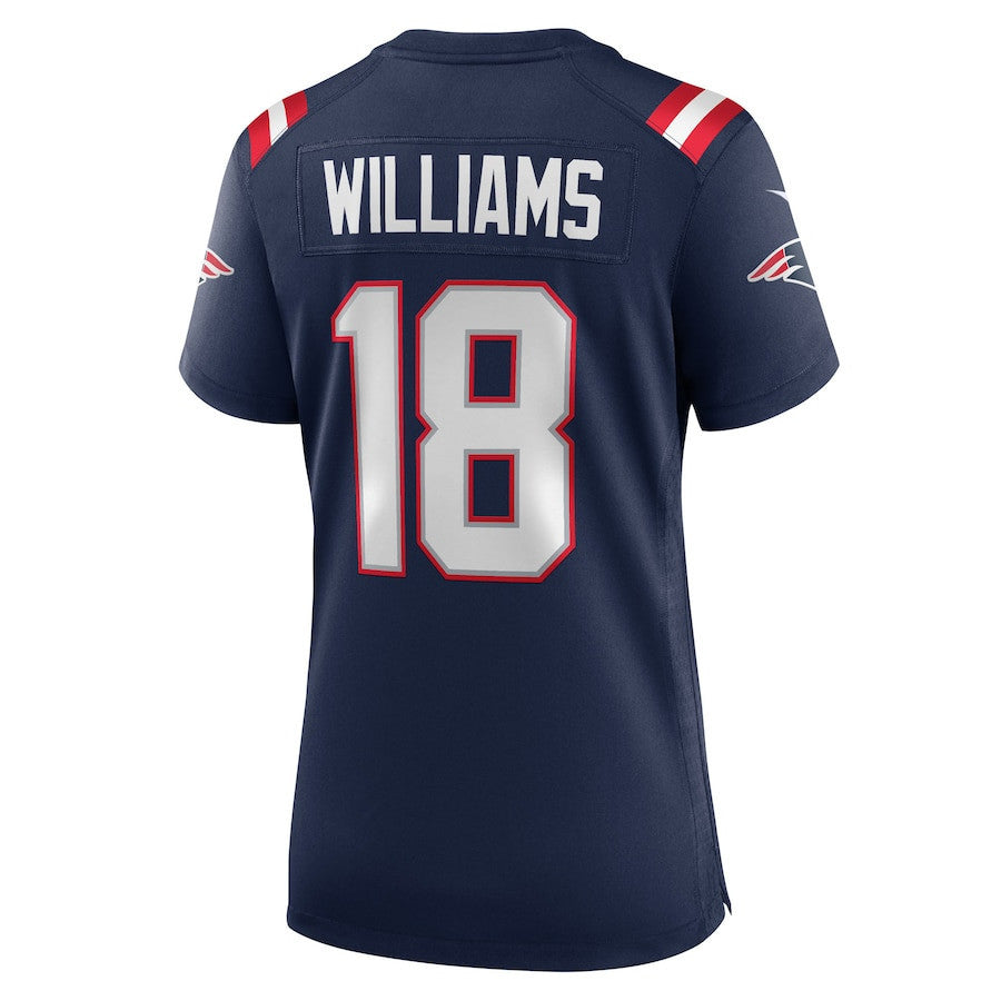 Kyle Williams 18 New England Patriots Women's Team Game Jersey - Navy