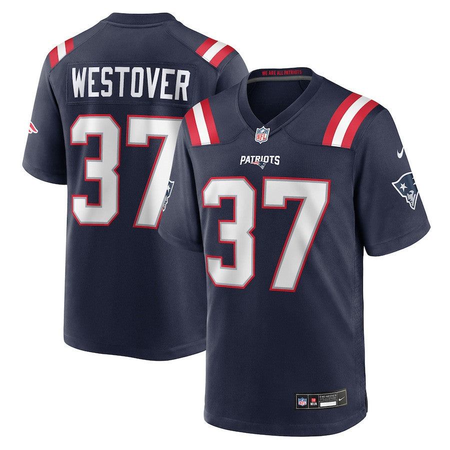 Jack Westover 37 New England Patriots Team Game Men Jersey - Navy