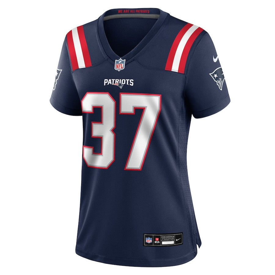 Jack Westover 37 New England Patriots Women's Team Game Jersey - Navy