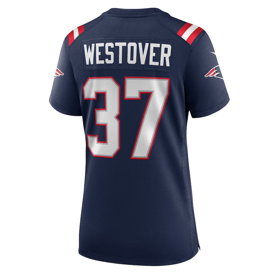 Jack Westover 37 New England Patriots Women's Team Game Jersey - Navy