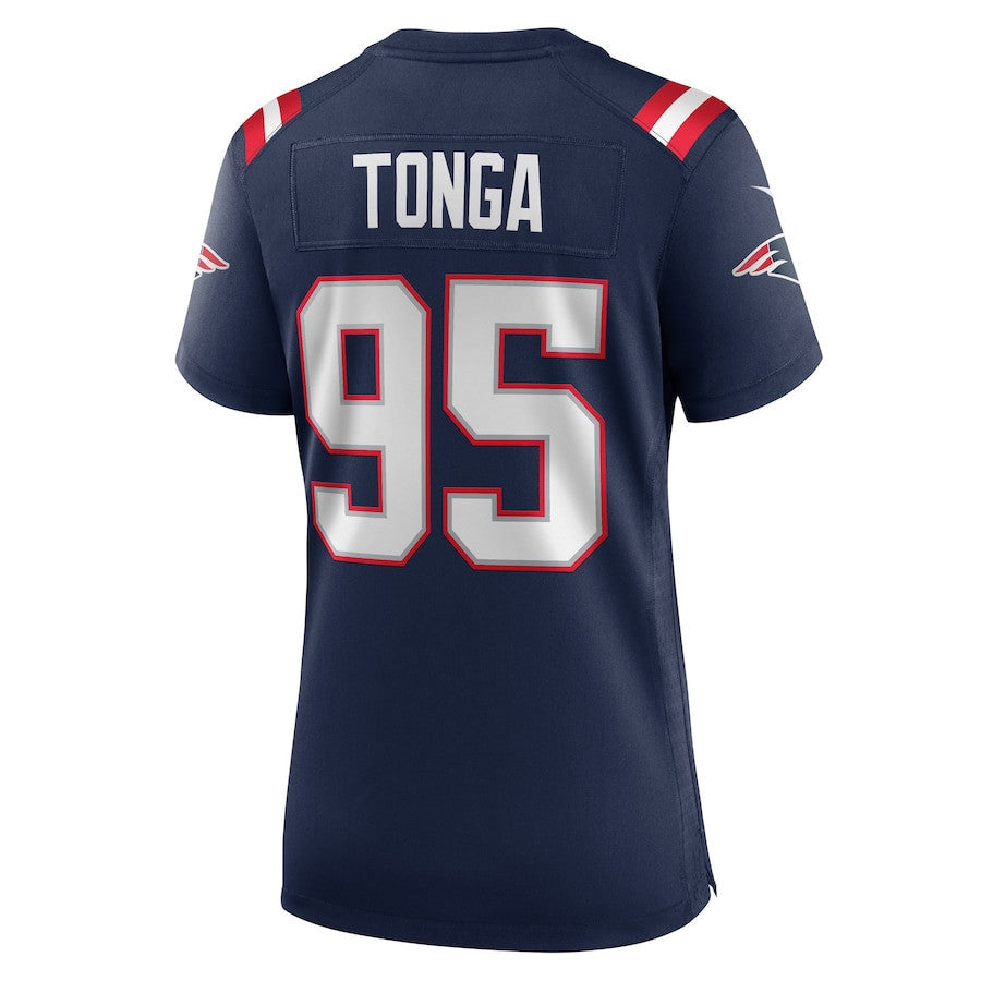 Khyiris Tonga 95 New England Patriots Women's Team Game Jersey - Navy