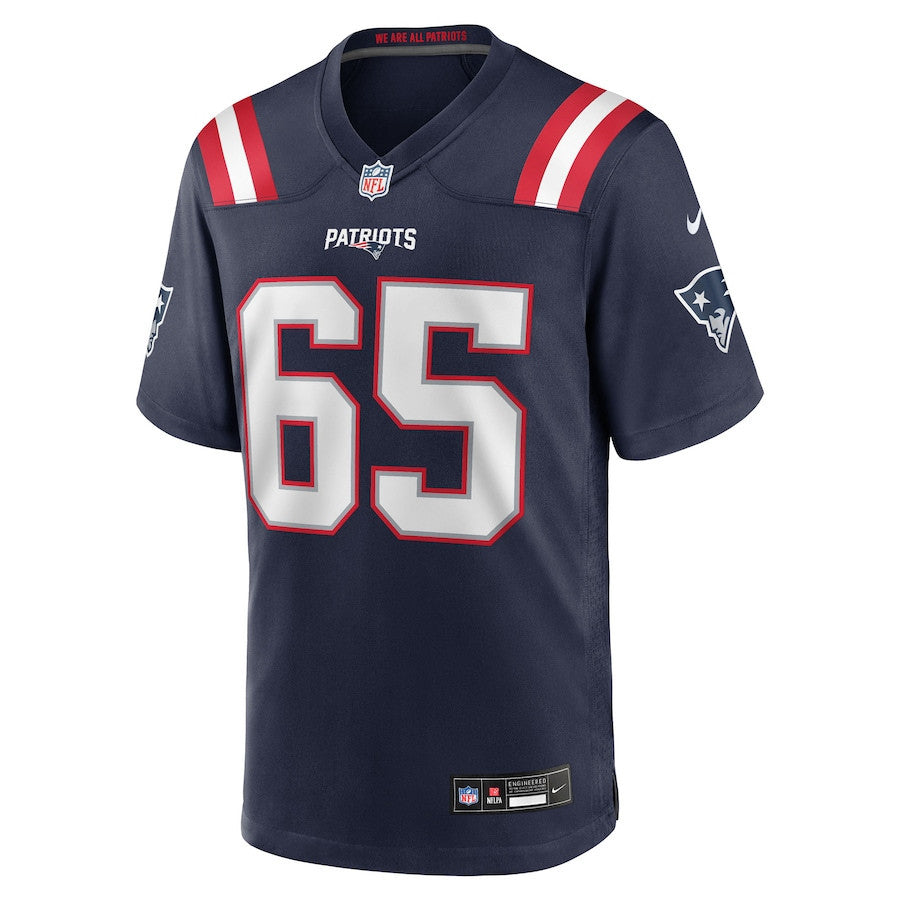 Garrett Bradbury 65 New England Patriots Team Game Men Jersey - Navy