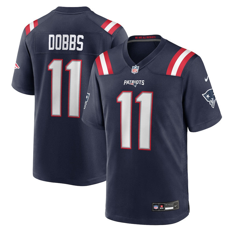 Joshua Dobbs 11 New England Patriots Team Game Men Jersey - Navy