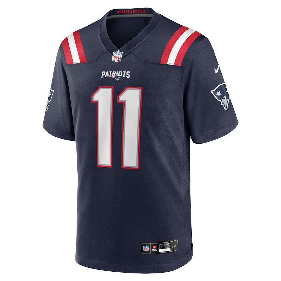 Joshua Dobbs 11 New England Patriots Team Game Men Jersey - Navy