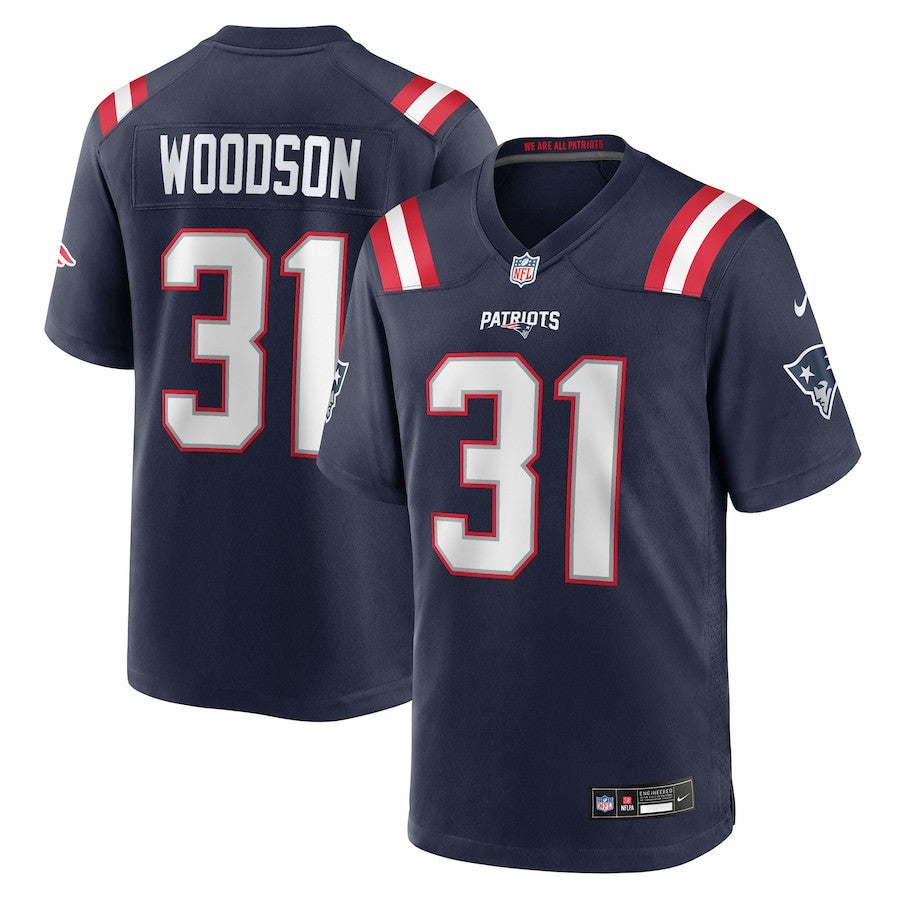 Craig Woodson 31 New England Patriots Team Game Men Jersey - Navy