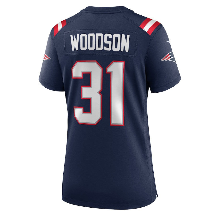 Craig Woodson 31 New England Patriots Women's Team Game Jersey - Navy