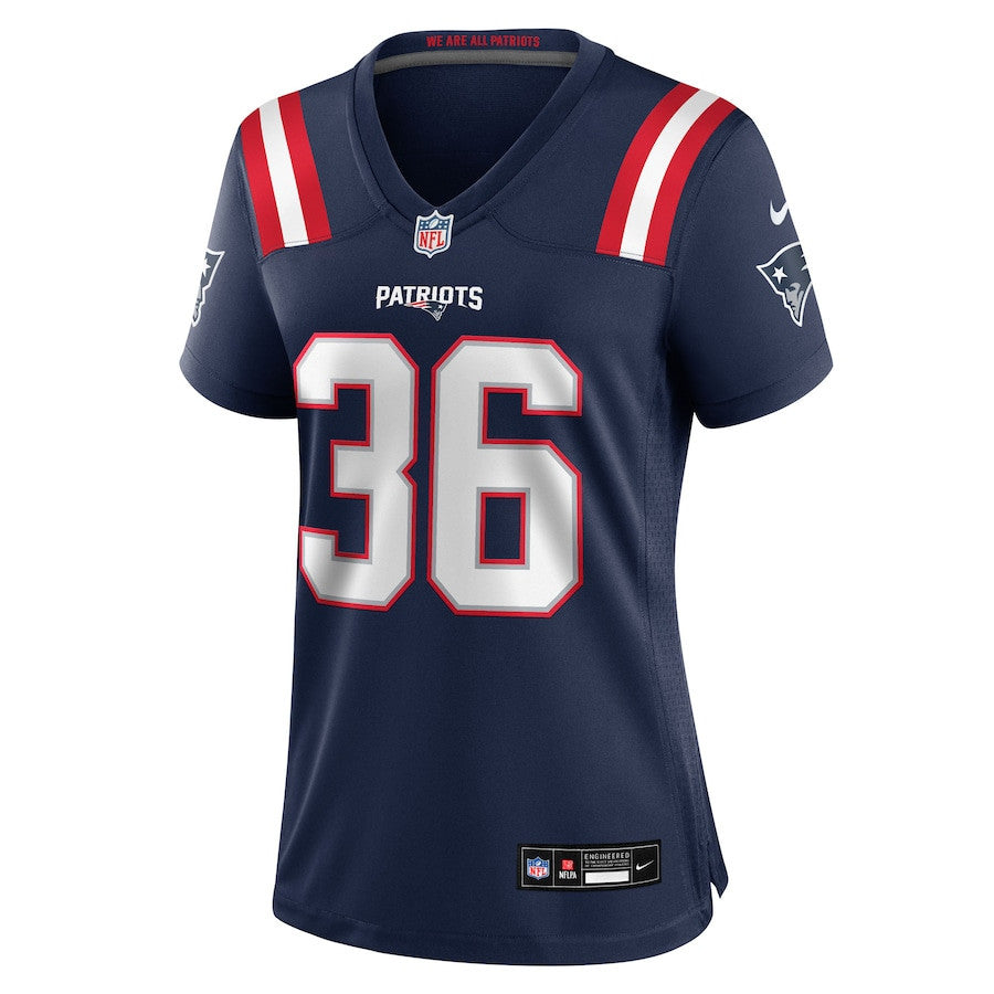 Andres Borregales 36 New England Patriots Women's Team Game Jersey - Navy