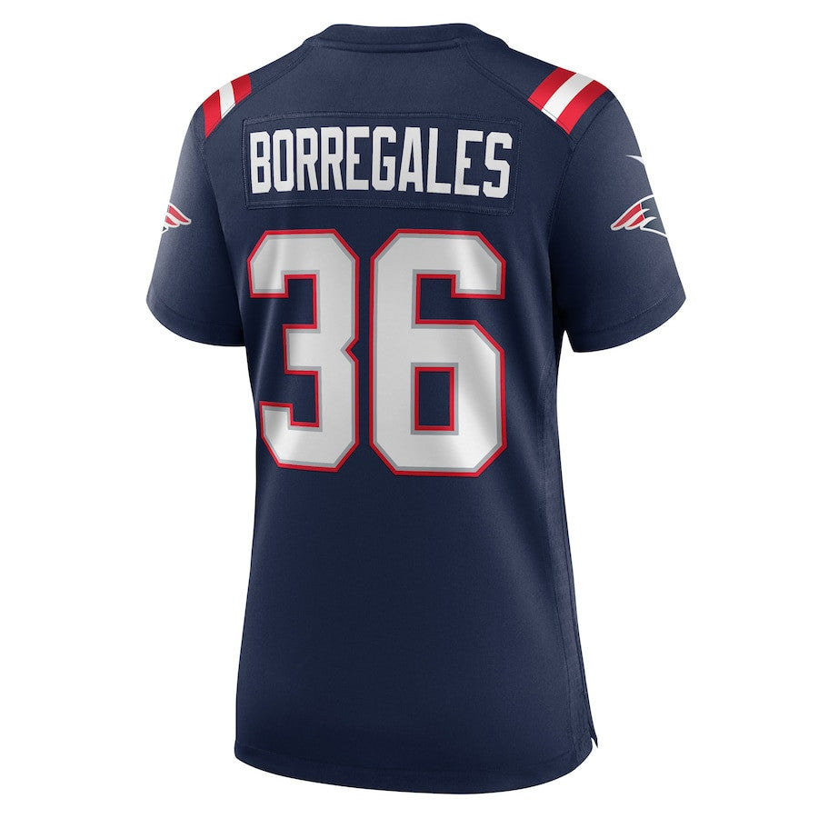 Andres Borregales 36 New England Patriots Women's Team Game Jersey - Navy