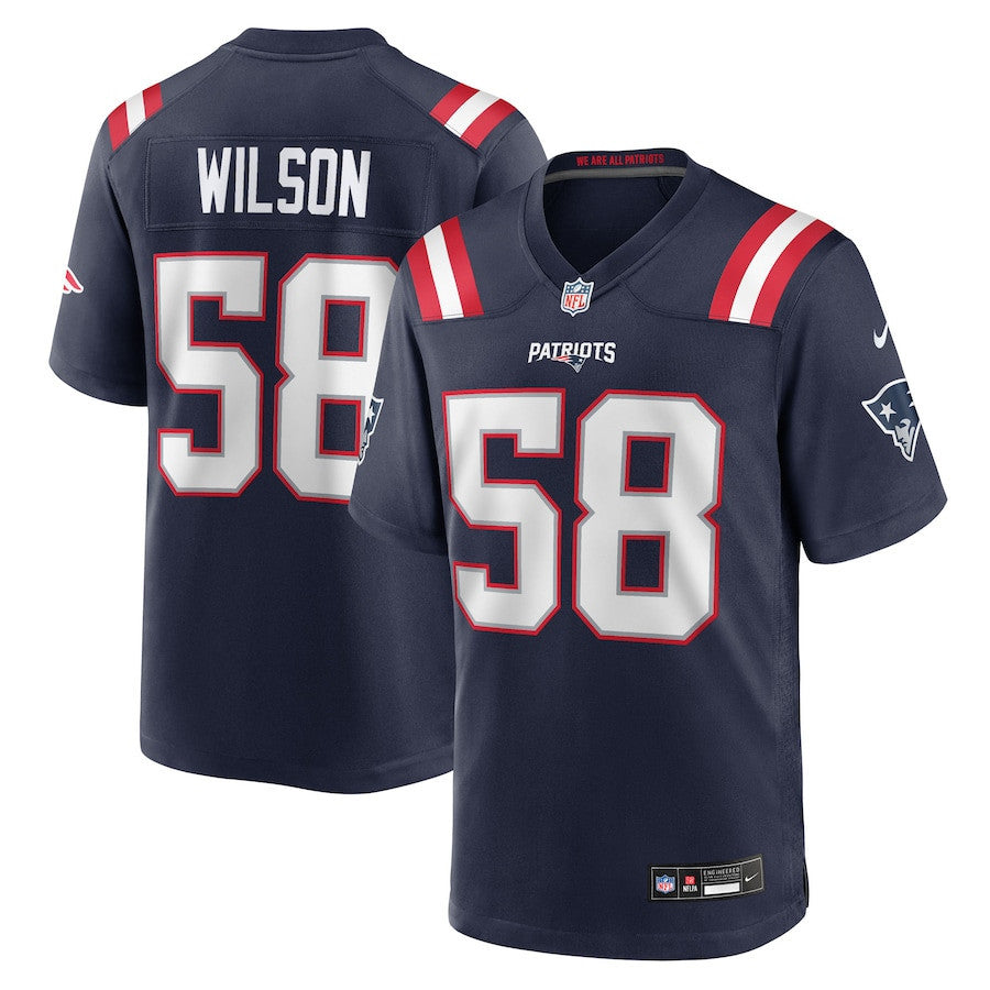 Jared Wilson 58 New England Patriots Team Game Men Jersey - Navy