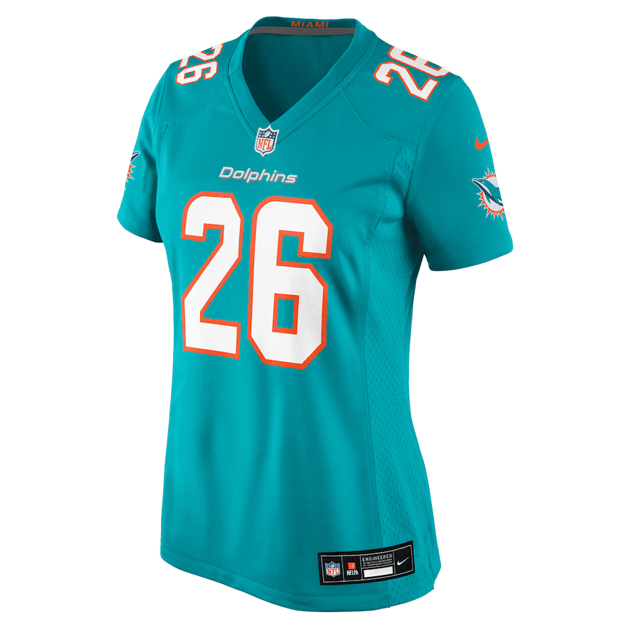 Rasul Douglas 26 Miami Dolphins Women's Team Game Jersey - Aqua