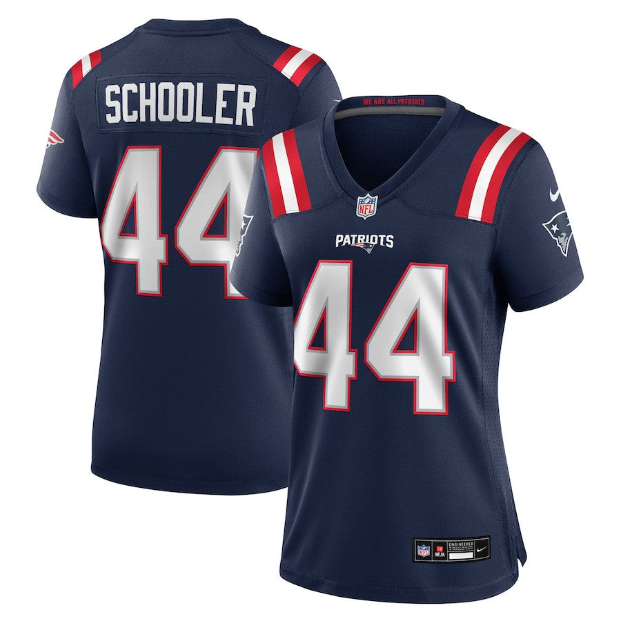 Brenden Schooler 44 New England Patriots Women's Team Game Jersey - Navy