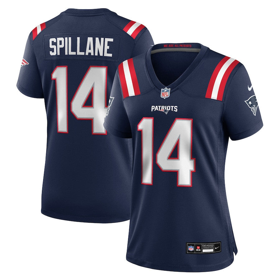 Robert Spillane 14 New England Patriots Women's Team Game Jersey - Navy
