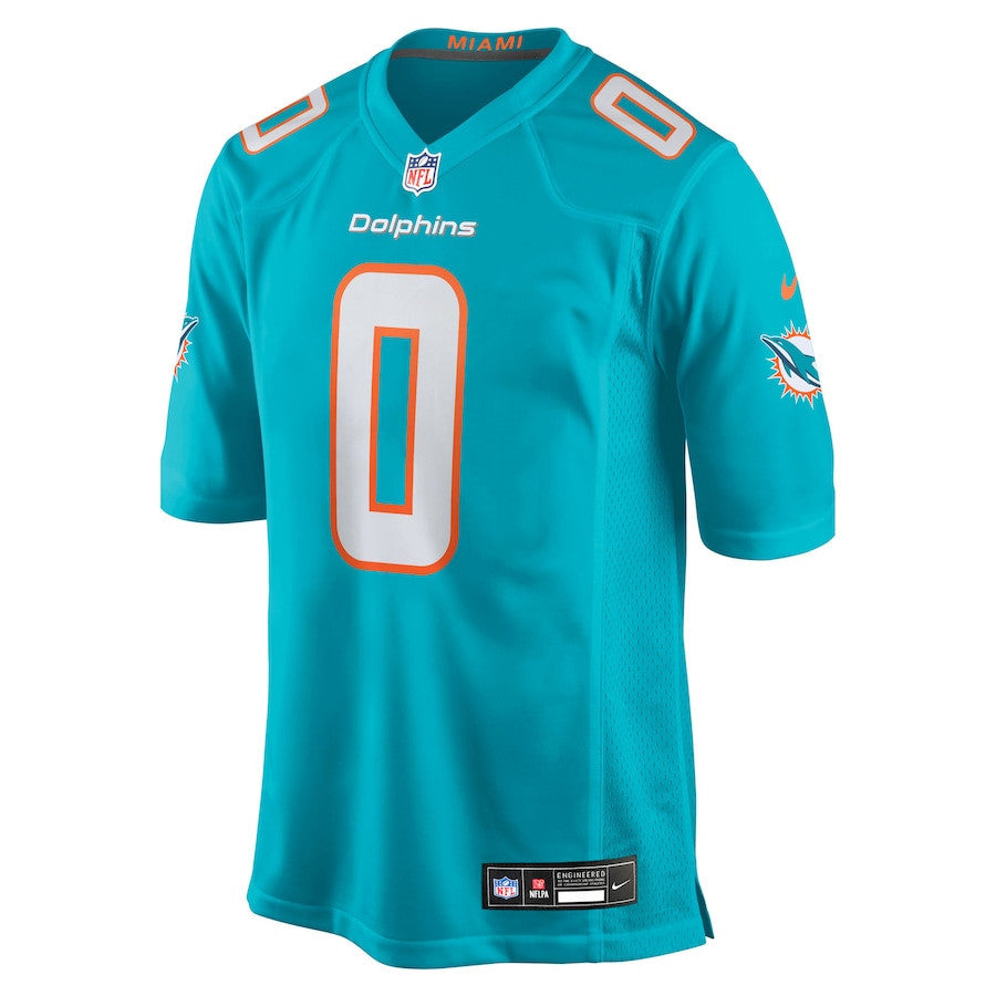 Zach Wilson 0 Miami Dolphins Team Game Men Jersey - Aqua