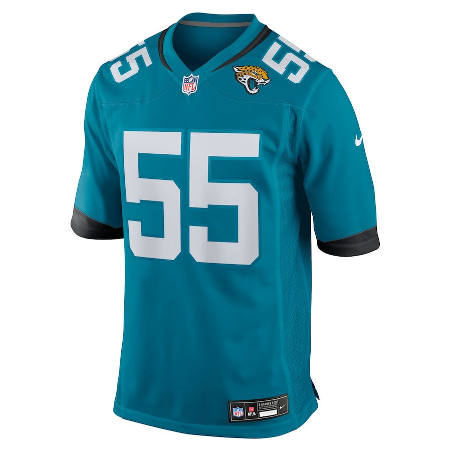 Chuma Edoga 55 Jacksonville Jaguars Team Game Men Jersey - Teal