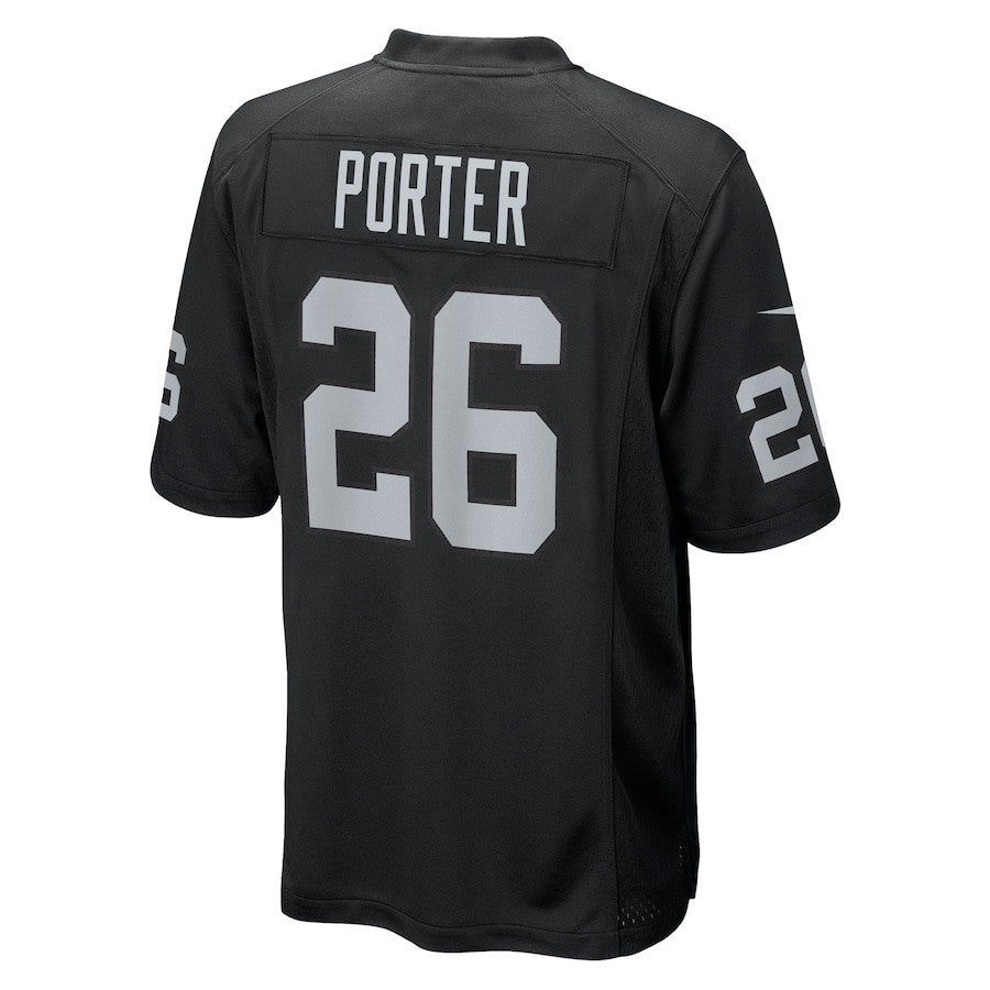 Darien Porter 26 Las Vegas Raiders Team Game Men Jersey - Black