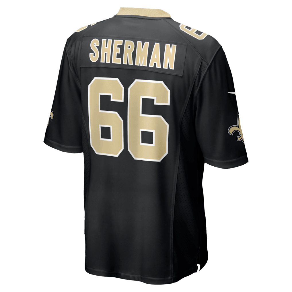 William Sherman 66 New Orleans Saints Team Game Men Jersey - Black