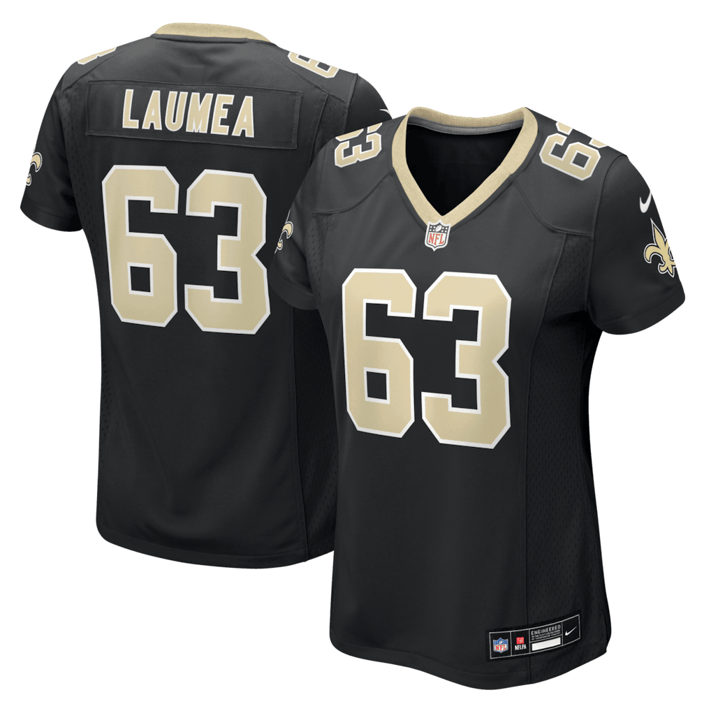 Sataoa Laumea 63 New Orleans Saints Women's Team Game Jersey - Black