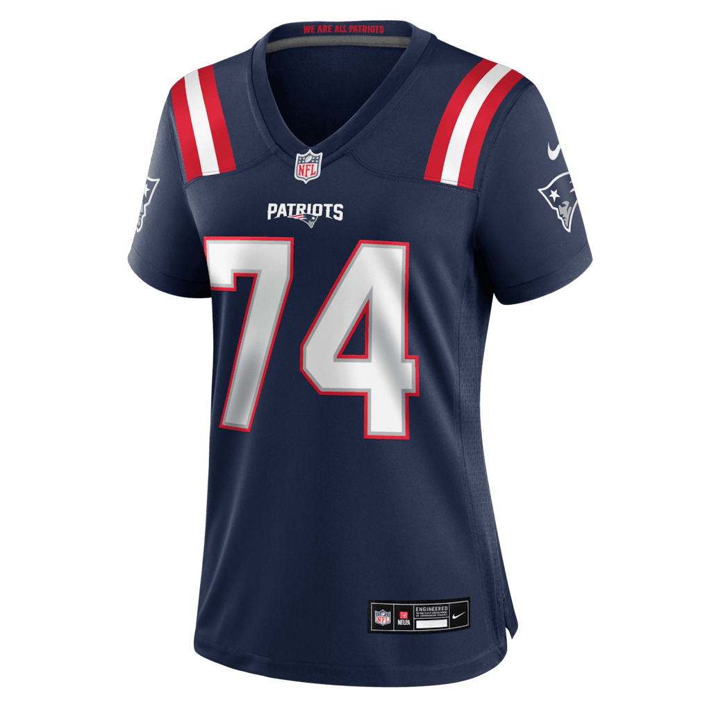 Royce Newman 74 New England Patriots Nike Women's Team Game Jersey - Navy