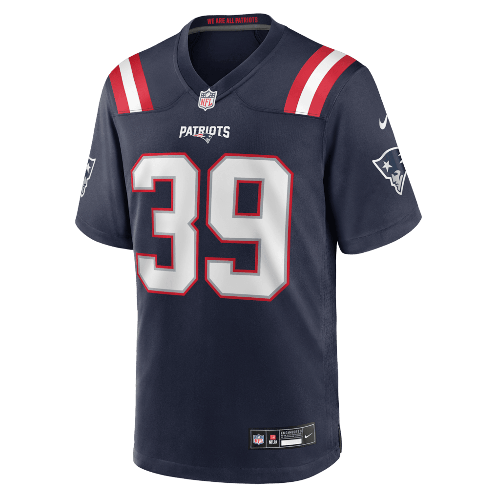Tyron Herring 39 New England Patriots Team Game Men Jersey - Navy