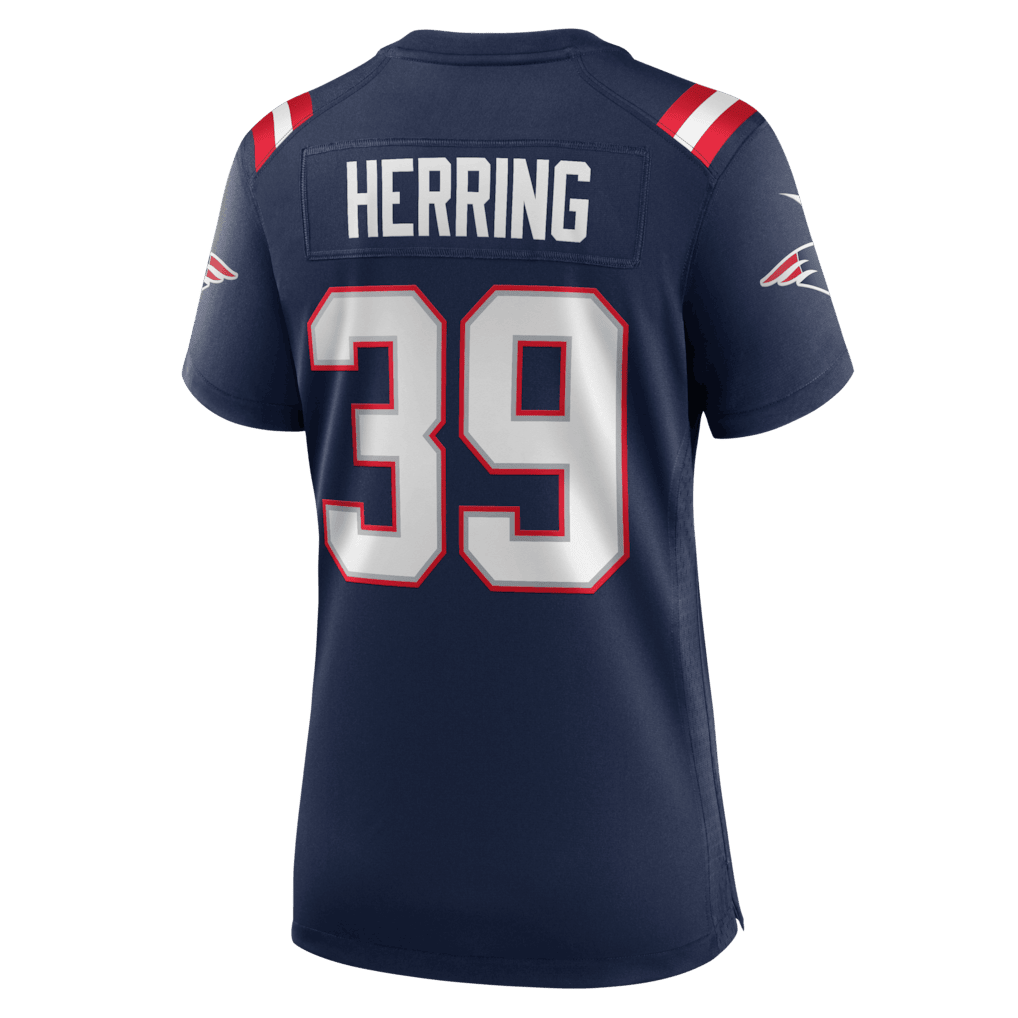 Tyron Herring 39 New England Patriots Women's Team Game Jersey - Navy
