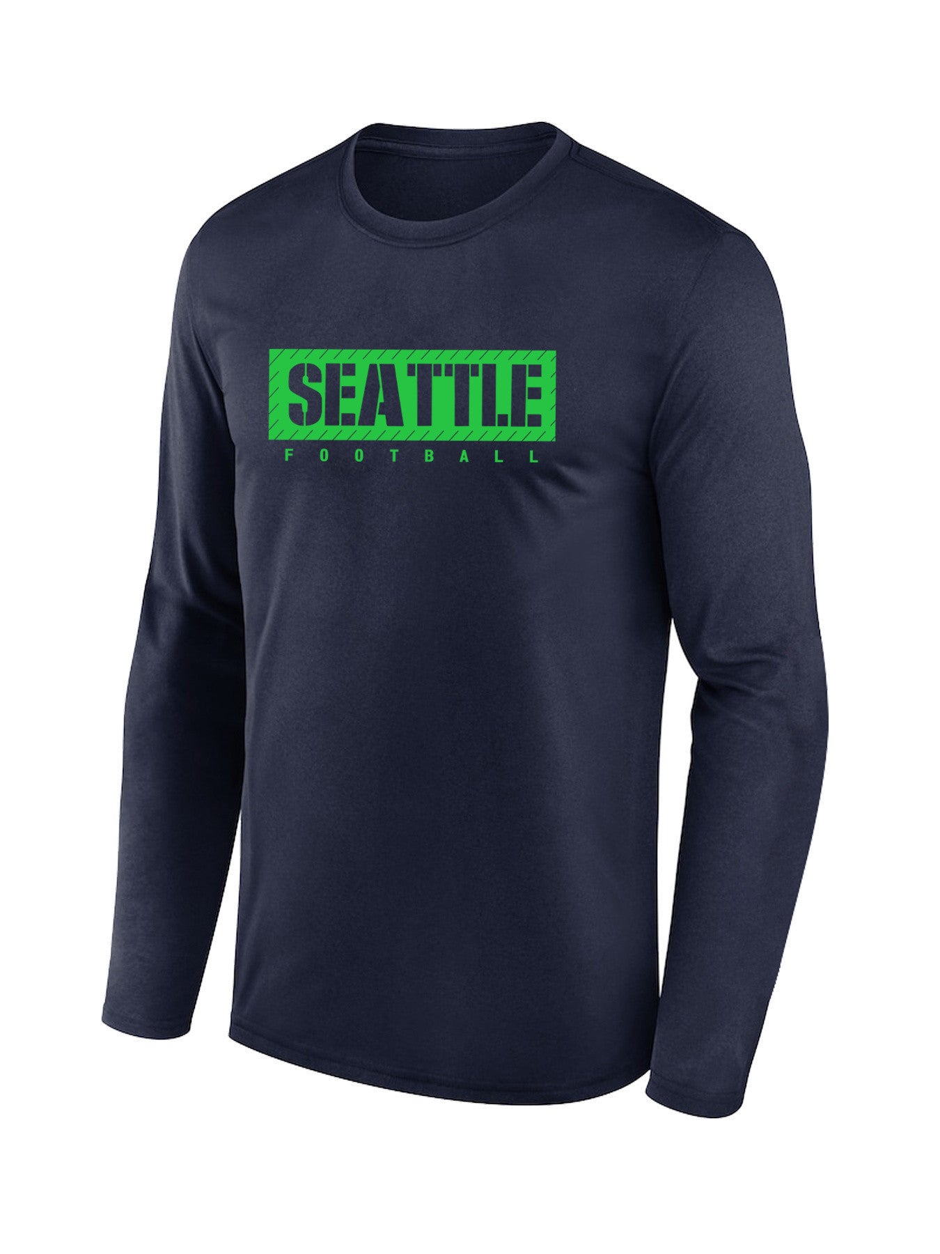 Seattle Seahawks Long Sleeve T-Shirt – Fan Gear – Navy