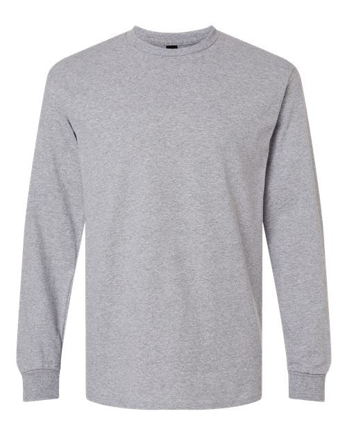 New England Patriots Long Sleeve T-Shirt – State Outline Print – Sport Grey