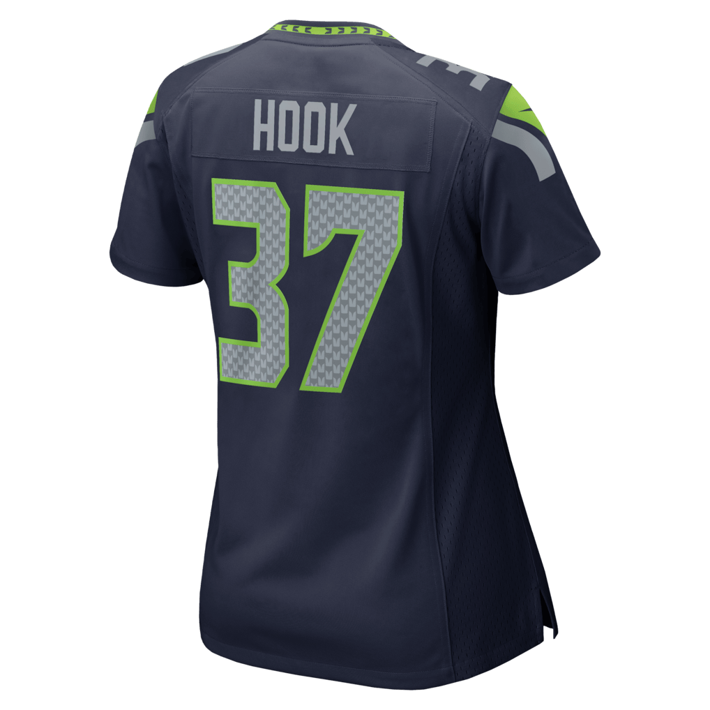 Maxen Hook 37 Seattle Seahawks Women's Team Game Jersey - College Navy