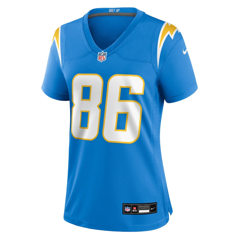 Oronde Gadsden 86 Los Angeles Chargers Women's Team Game Jersey - Powder Blue