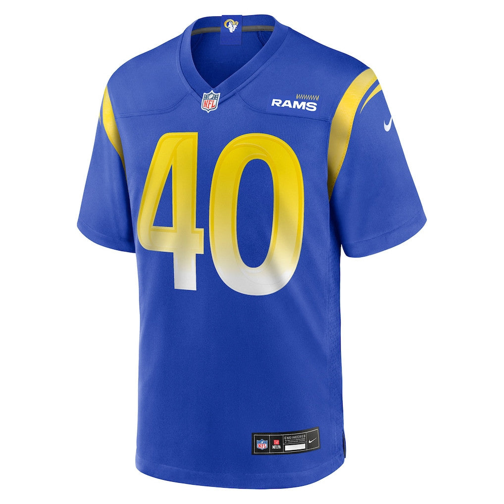 Jesse Luketa 40 Los Angeles Rams Team Game Men Jersey - Royal