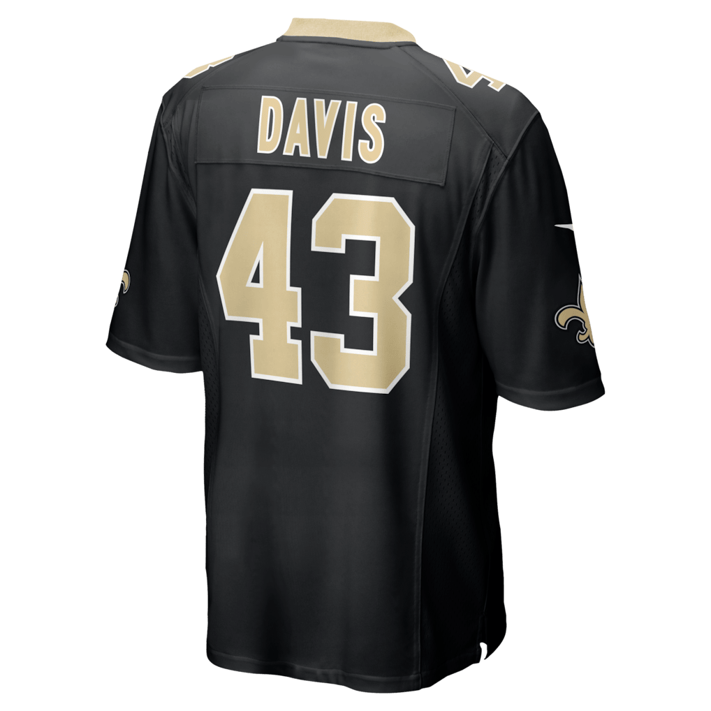 Michael Davis 43 New Orleans Saints Team Game Men Jersey - Black