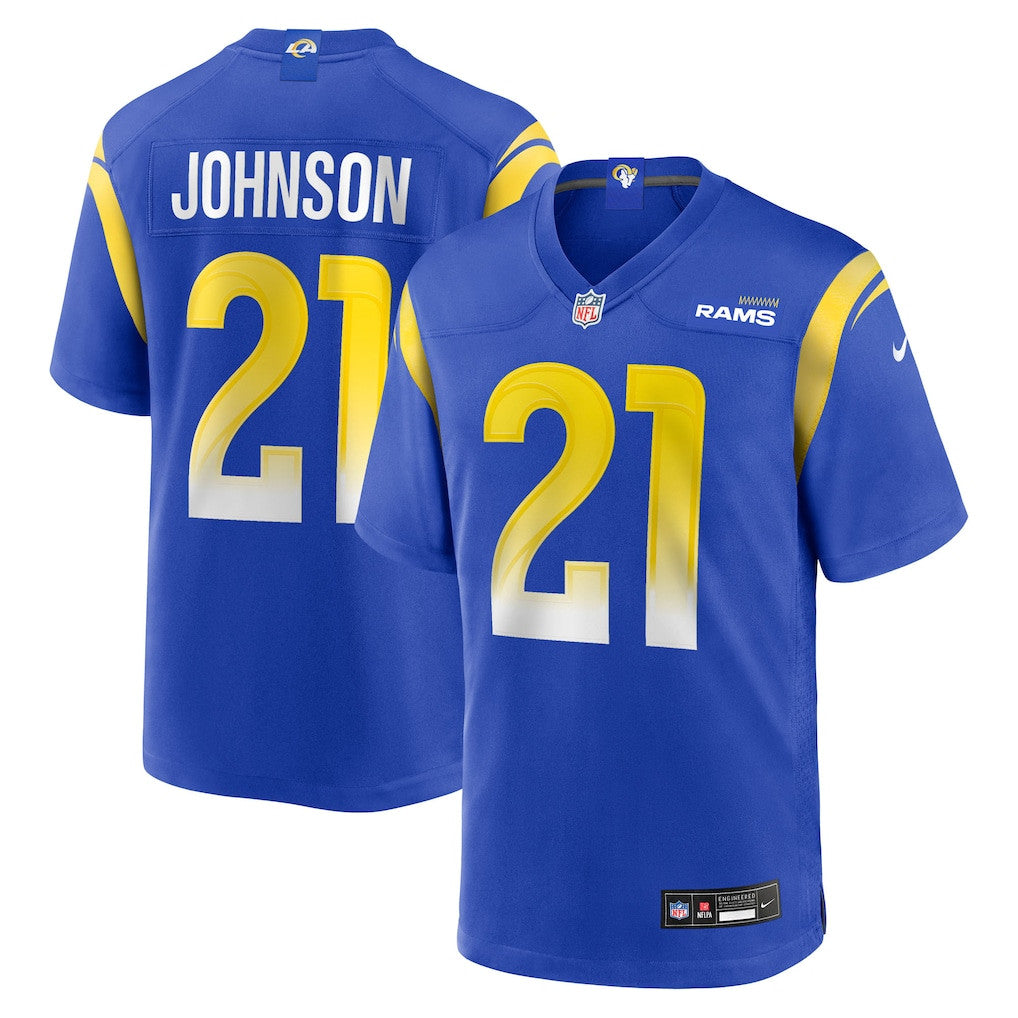 Alex Johnson 21 Los Angeles Rams Team Game Men Jersey - Royal