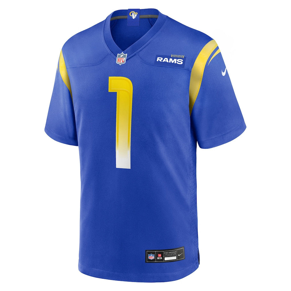 Emmanuel Forbes Jr. 1 Los Angeles Rams Team Game Men Jersey - Royal