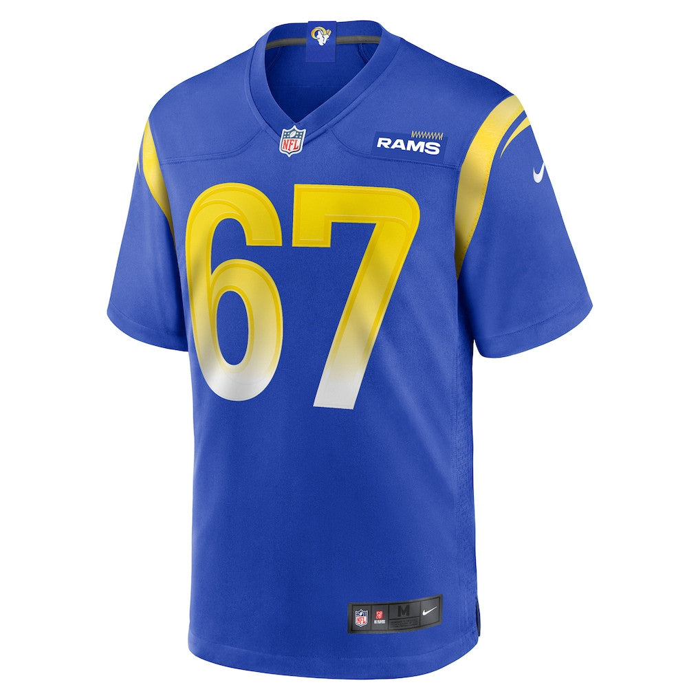Justin Dedich 67 Los Angeles Rams Team Game Men Jersey - Royal