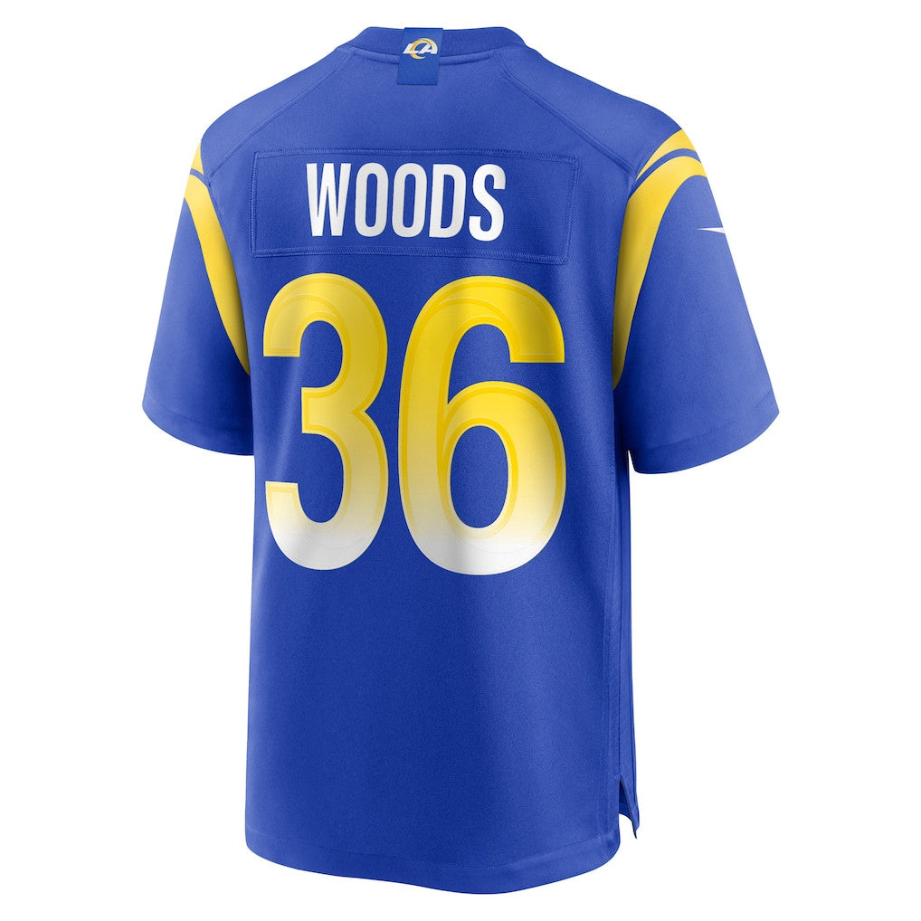 Charles Woods 36 Los Angeles Rams Team Game Men Jersey - Royal