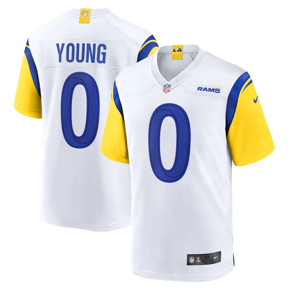 Byron Young 0 Los Angeles Rams Game Men Jersey - White