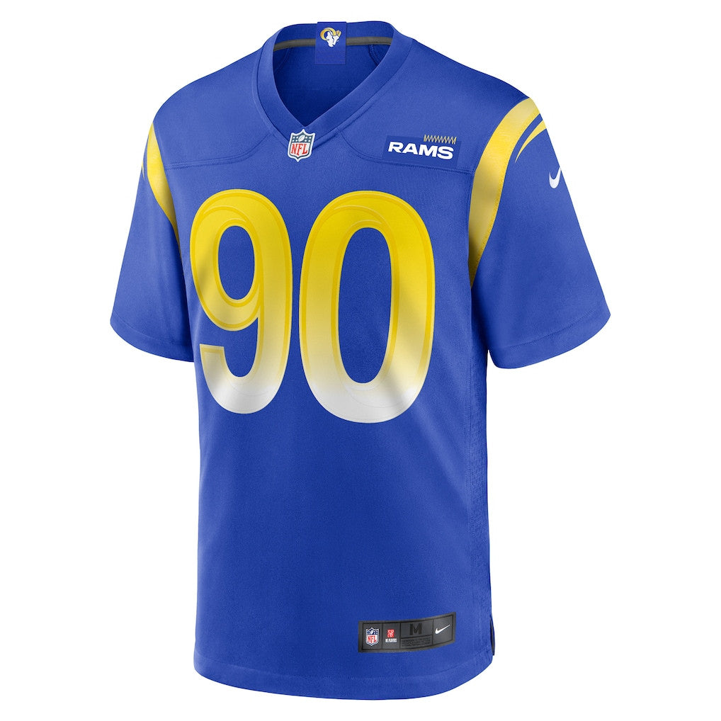 Earnest Brown IV 90 Los Angeles Rams Game Men Jersey - Royal