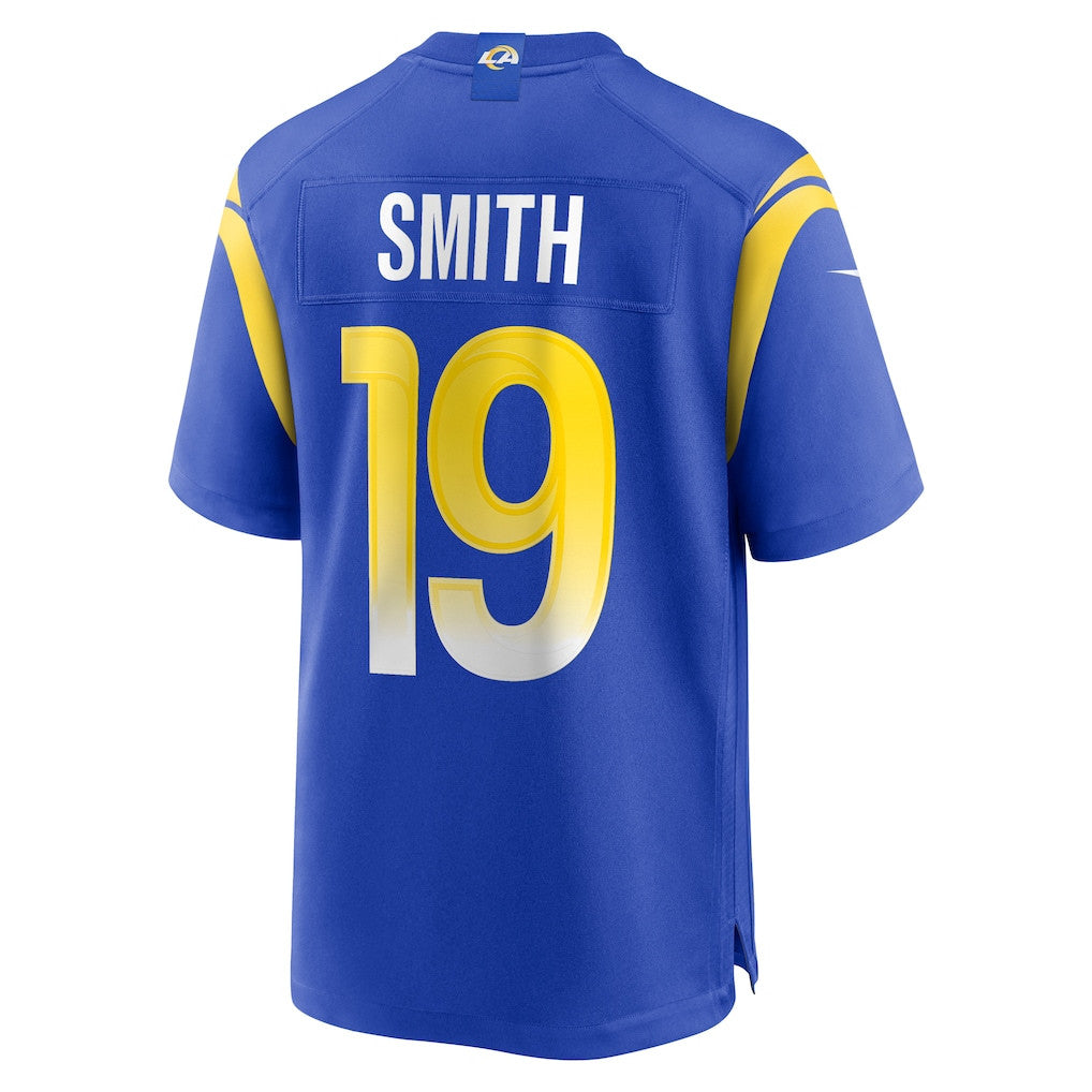 Xavier Smith 19 Los Angeles Rams Game Men Jersey - Royal