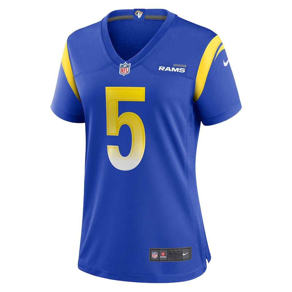 Tutu Atwell 5 Los Angeles Rams Women's Team Game Jersey - Royal