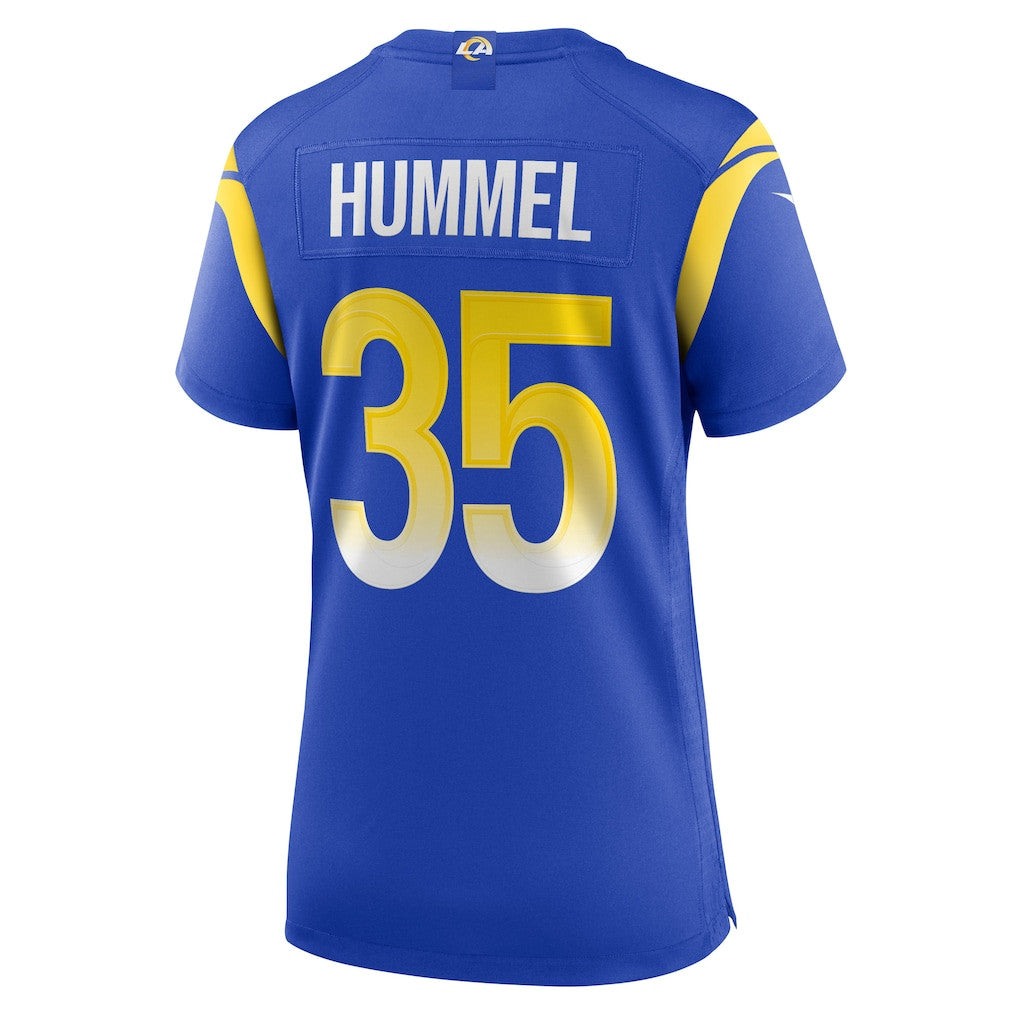 Jake Hummel 35 Los Angeles Rams Women's Team Game Jersey - Royal