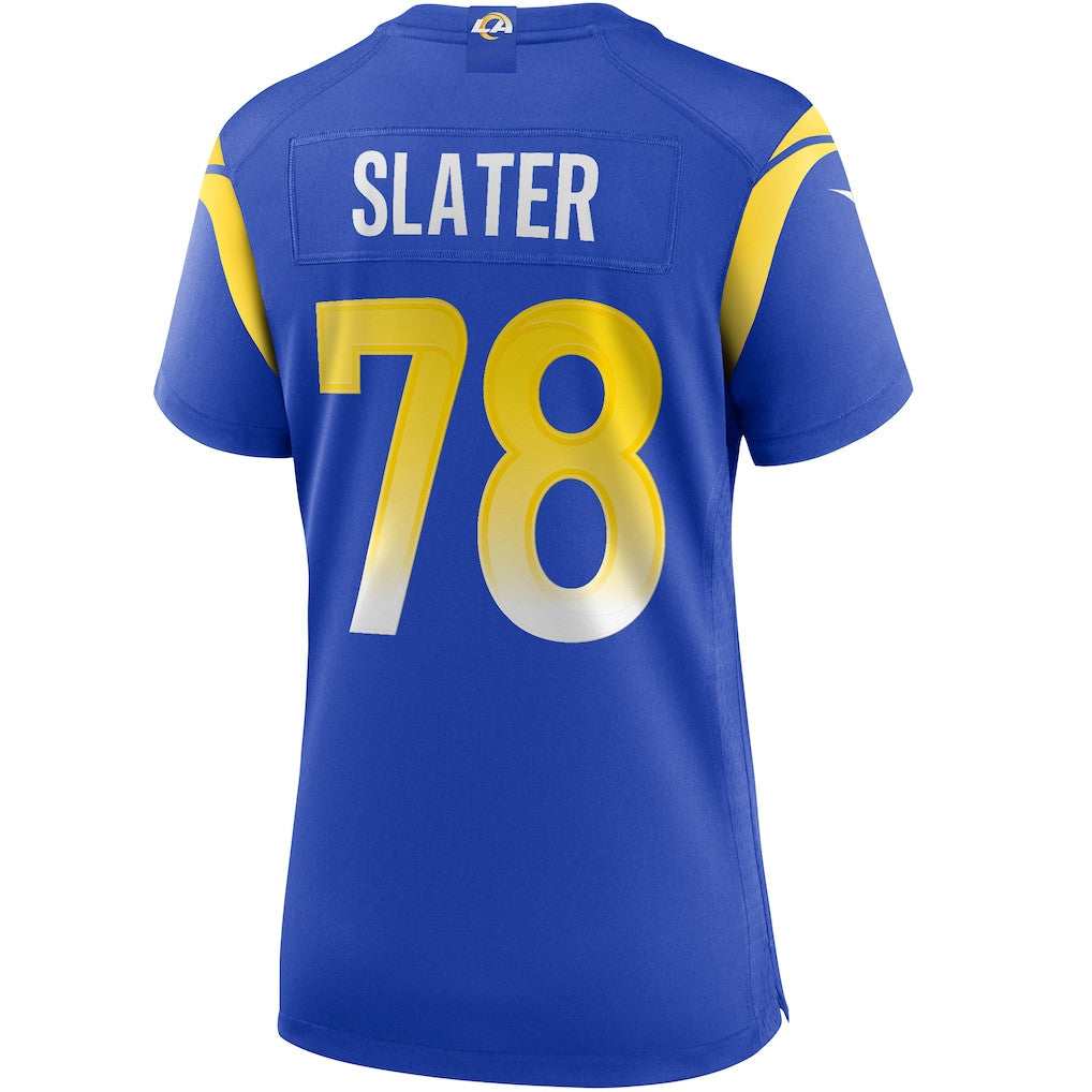 Jackie Slater 78 Los Angeles Rams Women's Team Game Jersey - Royal